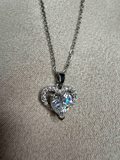 Crystal Heart Silver