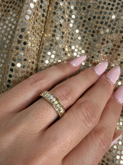 Crystal Gold Band