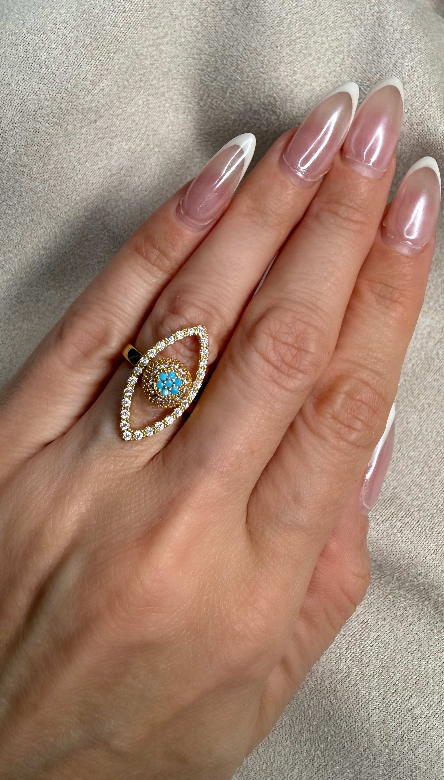 Blue Eye Glow Ring