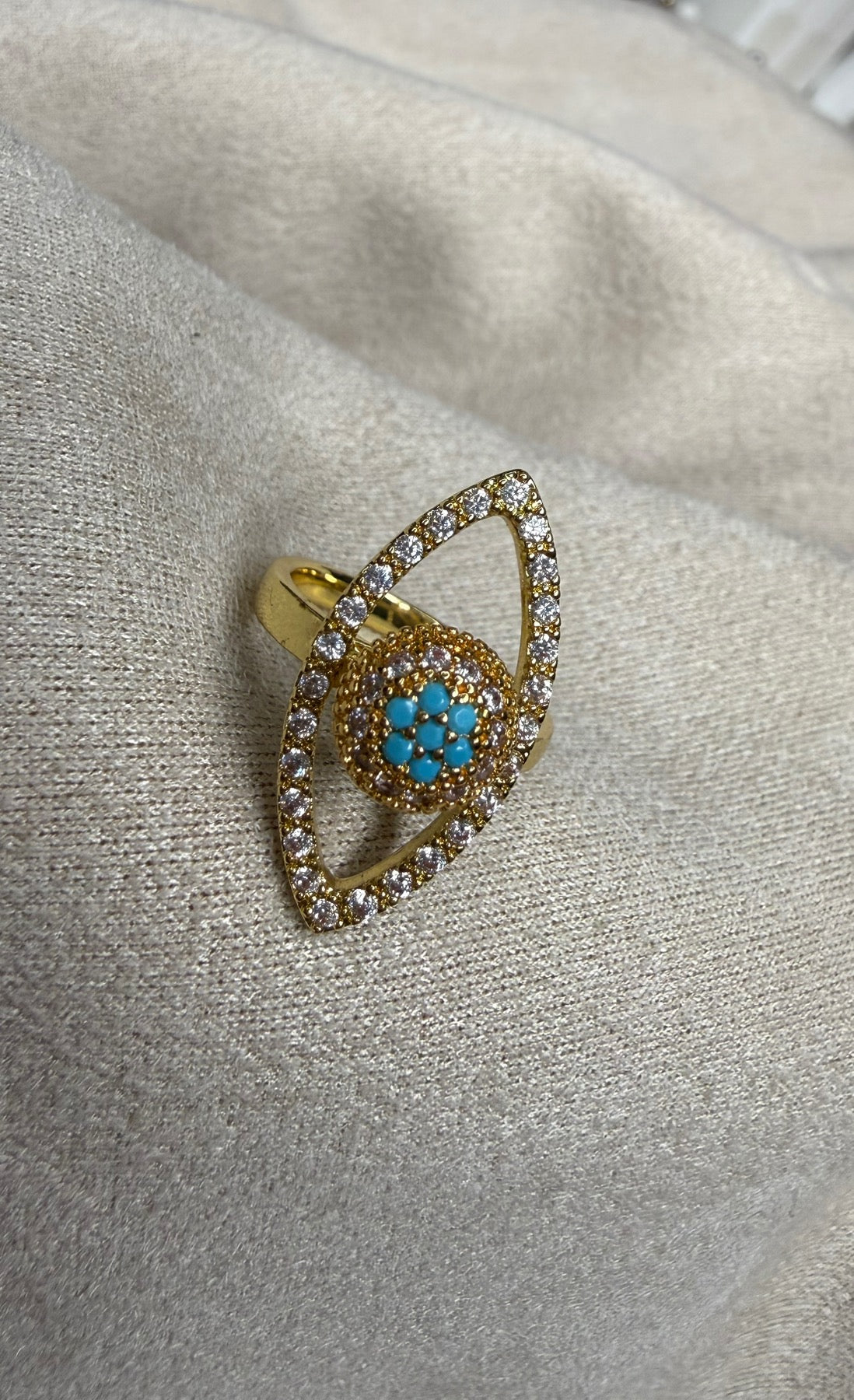 Blue Eye Glow Ring