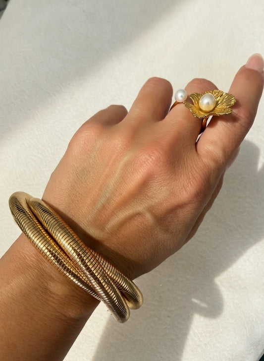 Gold Snake Wrap Bracelet