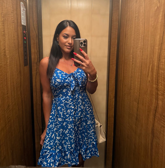 Blossom dress μπλε