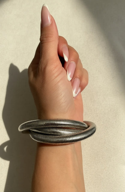 Silver Snake Wrap Bracelet