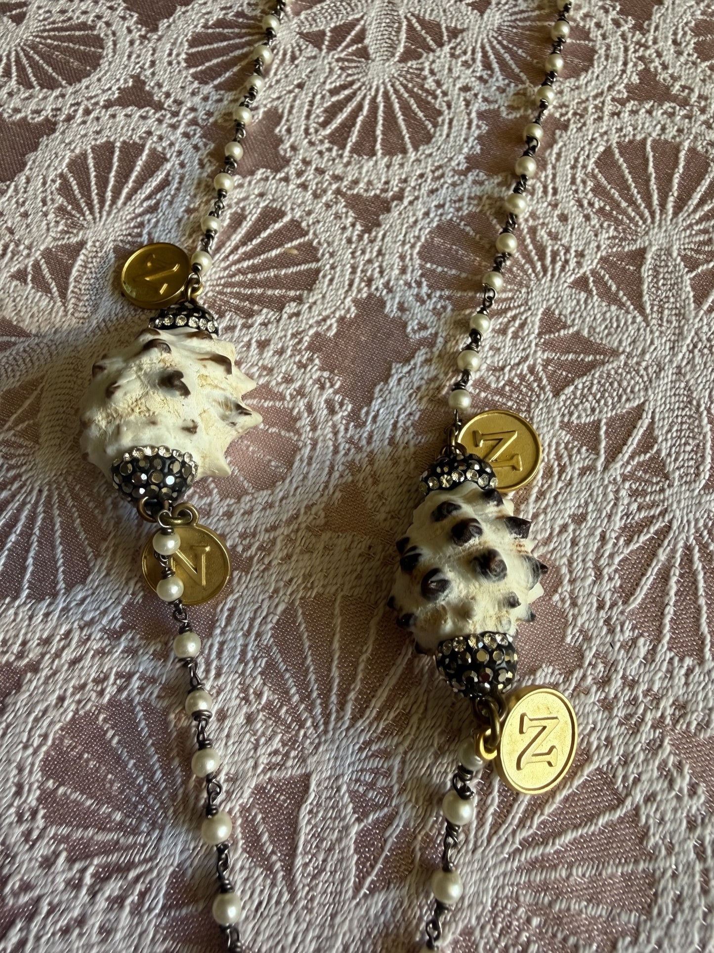 Pearl & Shell κολιέ ροζάριο