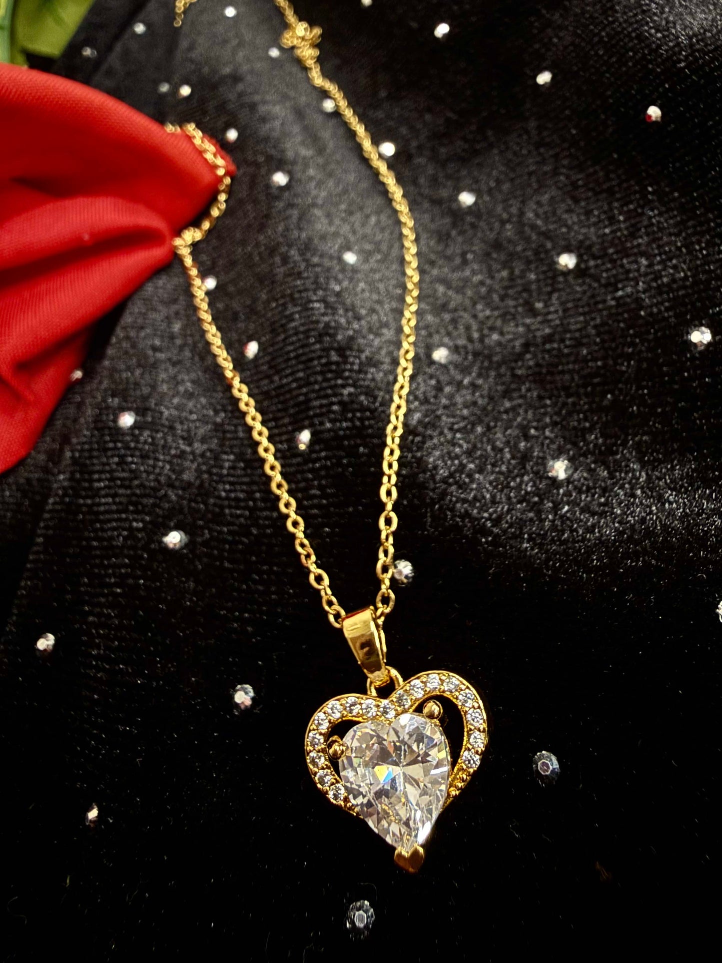 Crystal Heart Gold