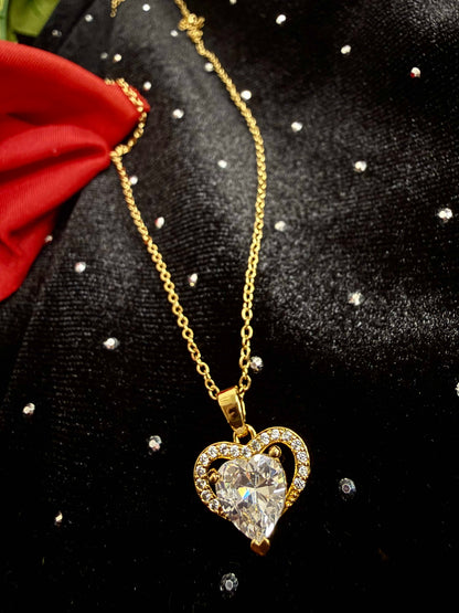 Crystal Heart Gold